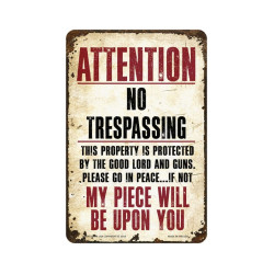 Vintage "No Trespassing" Sign