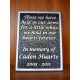 Cast aluminum plaque, rectangular Cast aluminum plaque, rectangular