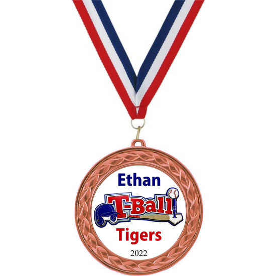  Custom Insert Medal, Bronze - your graphics and text!
