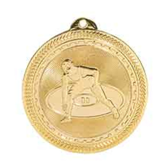 Wrestling BriteLazer Medal with Neck Ribbon
