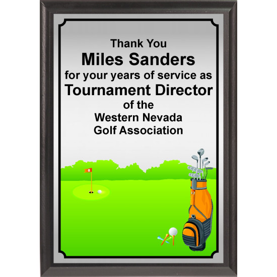 Golf Bag Plaque
