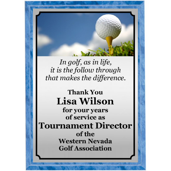 Sunny Day Golf Plaque