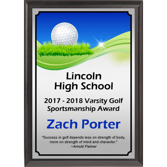 Graphic Golf Plaque