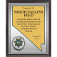 Heat Transfer Plaque, Silver Plate, Raised Medallion Holder, Nevada Theme
