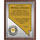 Heat Transfer Plaque, Silver Plate, Raised Medallion Holder, Nevada Theme