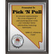 Heat Transfer Plaque, Silver Plate, Raised Medallion Holder, Nevada Theme