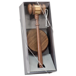Genuine Walnut Directors Gavel Set
