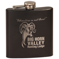 6 oz Engraved Stainless Steel Flask