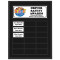 Routed Full-Color Perpetual Plaque, Black with 18 White Full-Color Plates