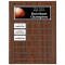 Routed Full-Color Perpetual Plaque, Brown with 18 White Full-Color Plates
