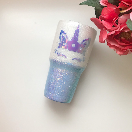 Icy Unicorn Custom Glitter Tumbler Icy Unicorn Custom Glitter Tumbler