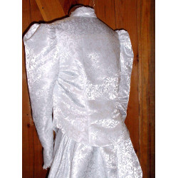 Simple Graces "Lilith and Lillian" Set in Satin Jacquard, White, Size 16