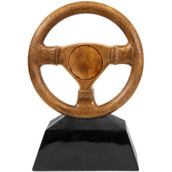 Antique Gold Steering Wheel with 2" Insert Area, 10" Tall