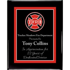 Premium Hardwood Fire Department Plaque