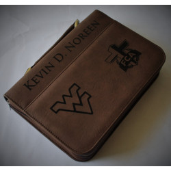 Dark Brown Leatherette Book/Bible Cover