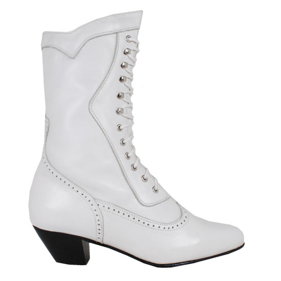 Steeple Bridal Boots, White
